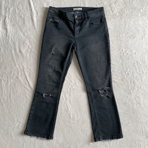 Free People straight cropped distressed jeans. 27